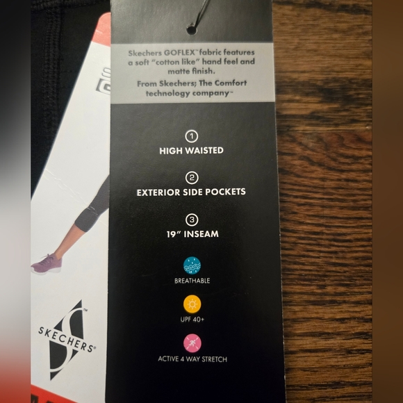 Skechers Black Go Walk Capris - Picture 4 of 6